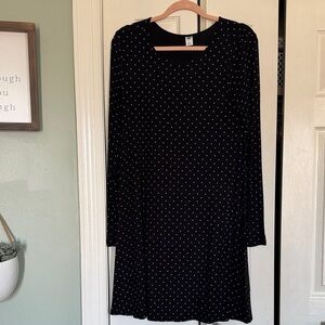 Old Navy Black Dress with White Dots